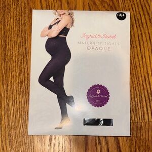 Brand new Ingrid & Isabel Opaque Black Maternity Tights size 3/4